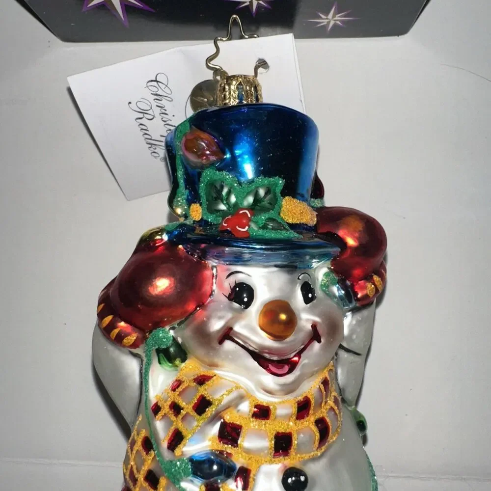Christopher Radko Mouth Blown Glass Christmas Ornament New Fangle Tangle 1010457